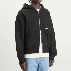 about:blank Box Logo Zip Hoodie