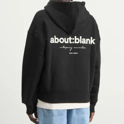 about:blank Box Logo Zip Hoodie