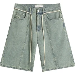 about:blank Felled Denim Short