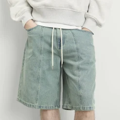 about:blank Felled Denim Short