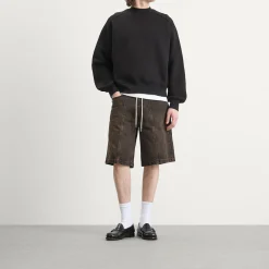 about:blank Felled Denim Short