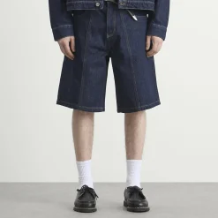 about:blank Felled Denim Short
