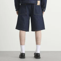 about:blank Felled Denim Short