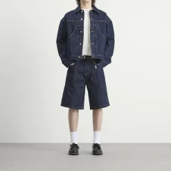 about:blank Felled Denim Short