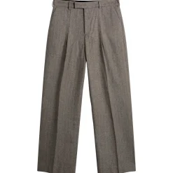 about:blank Herringbone Tailored Wide Leg Trouser