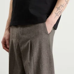 about:blank Herringbone Tailored Wide Leg Trouser