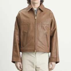 about:blank Leather Jacket
