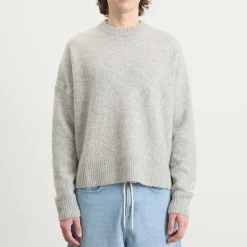 about:blank Mohair Knitted Logo Crewneck