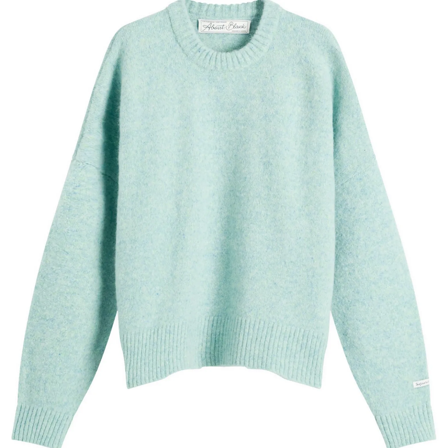 about:blank Mohair Knitted Logo Crewneck