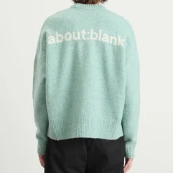 about:blank Mohair Knitted Logo Crewneck