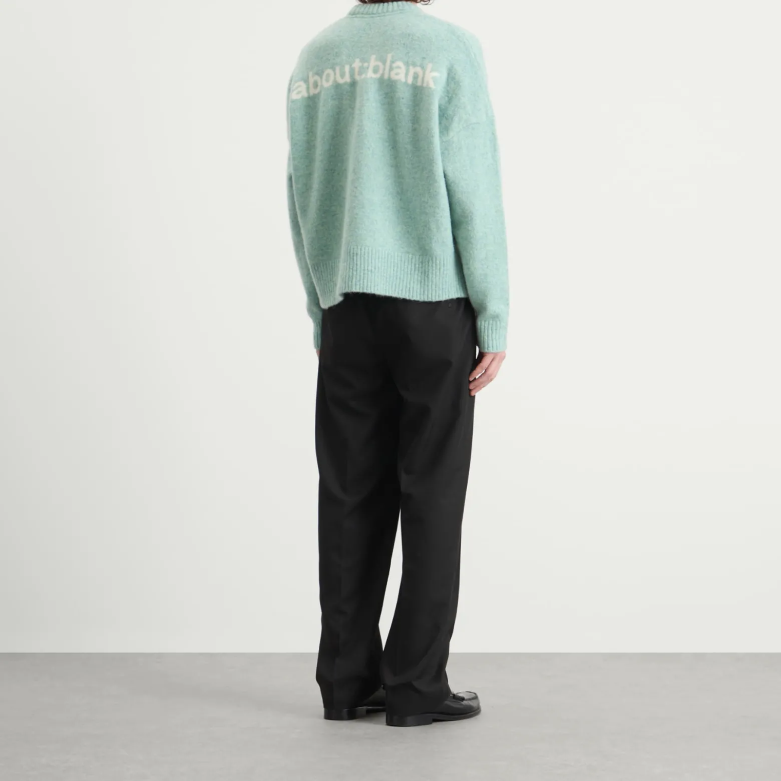 about:blank Mohair Knitted Logo Crewneck