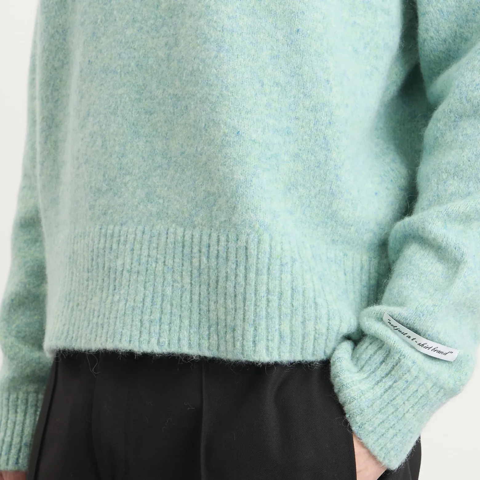 about:blank Mohair Knitted Logo Crewneck