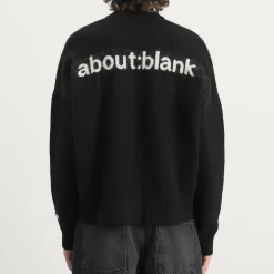 about:blank Mohair Knitted Logo Crewneck