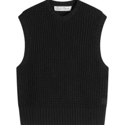 about:blank Moss Stitch Knitted Vest