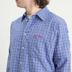 about:blank Raw Hem Check Shirt