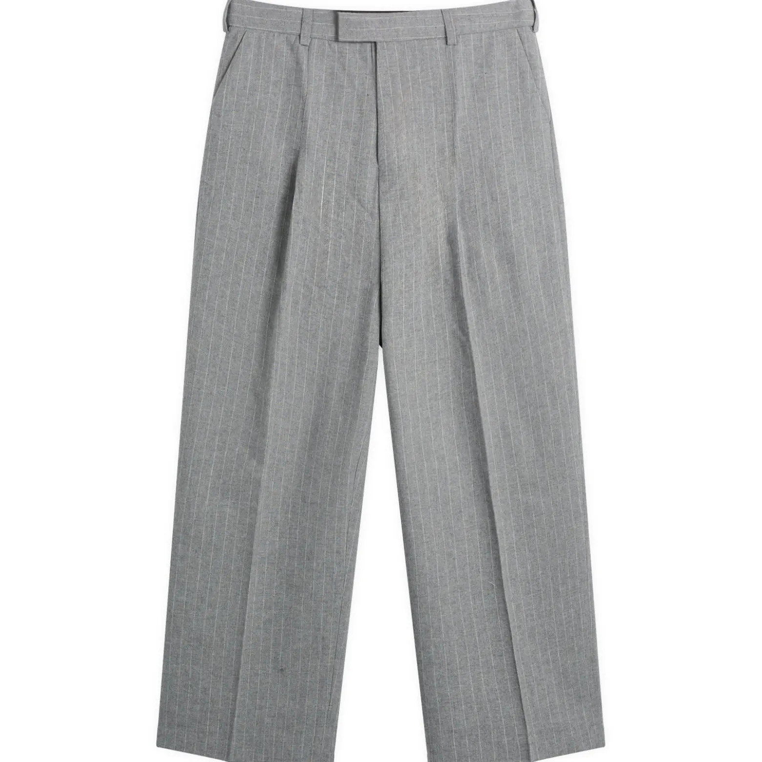 about:blank Wool Pinstripe Wide Leg Trouser
