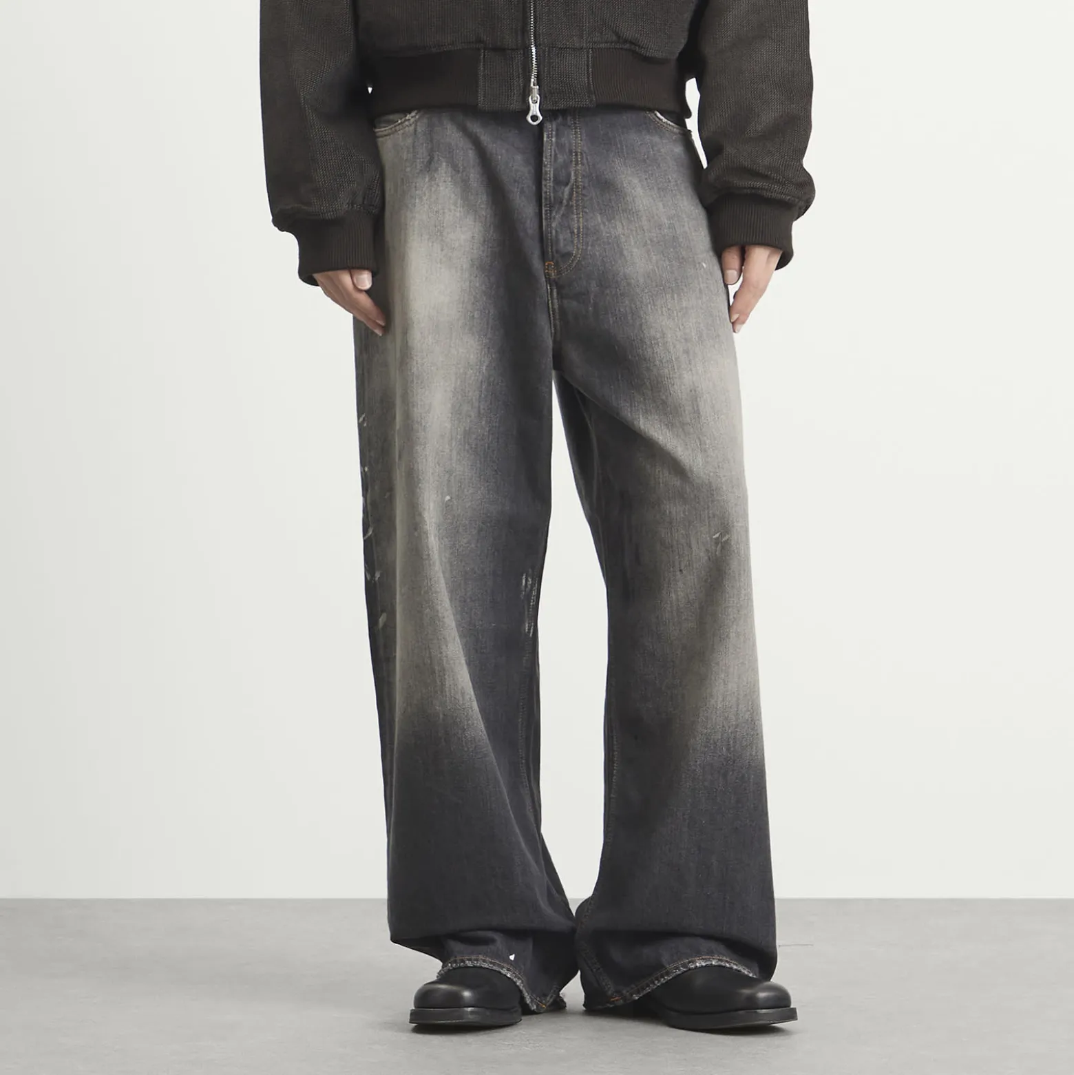 Acne Studios 2023 Black Trafalgar Wide Leg Jeans