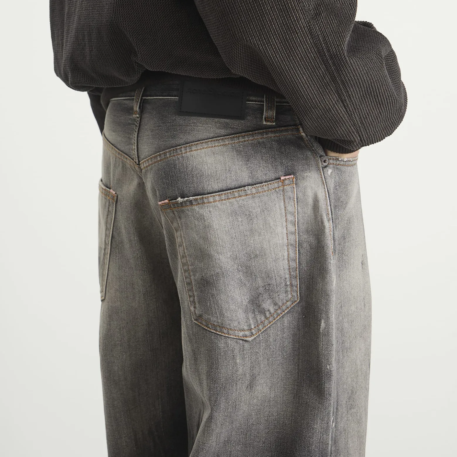 Acne Studios 2023 Black Trafalgar Wide Leg Jeans