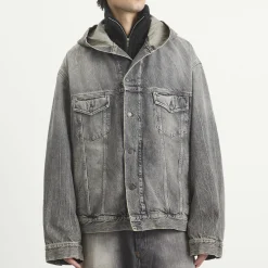 Acne Studios Gothik Wash Hooded Denim Jacket