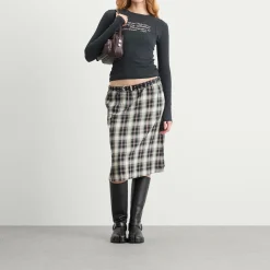 Acne Studios Izetta Check Flannel Skirt