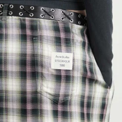 Acne Studios Izetta Check Flannel Skirt