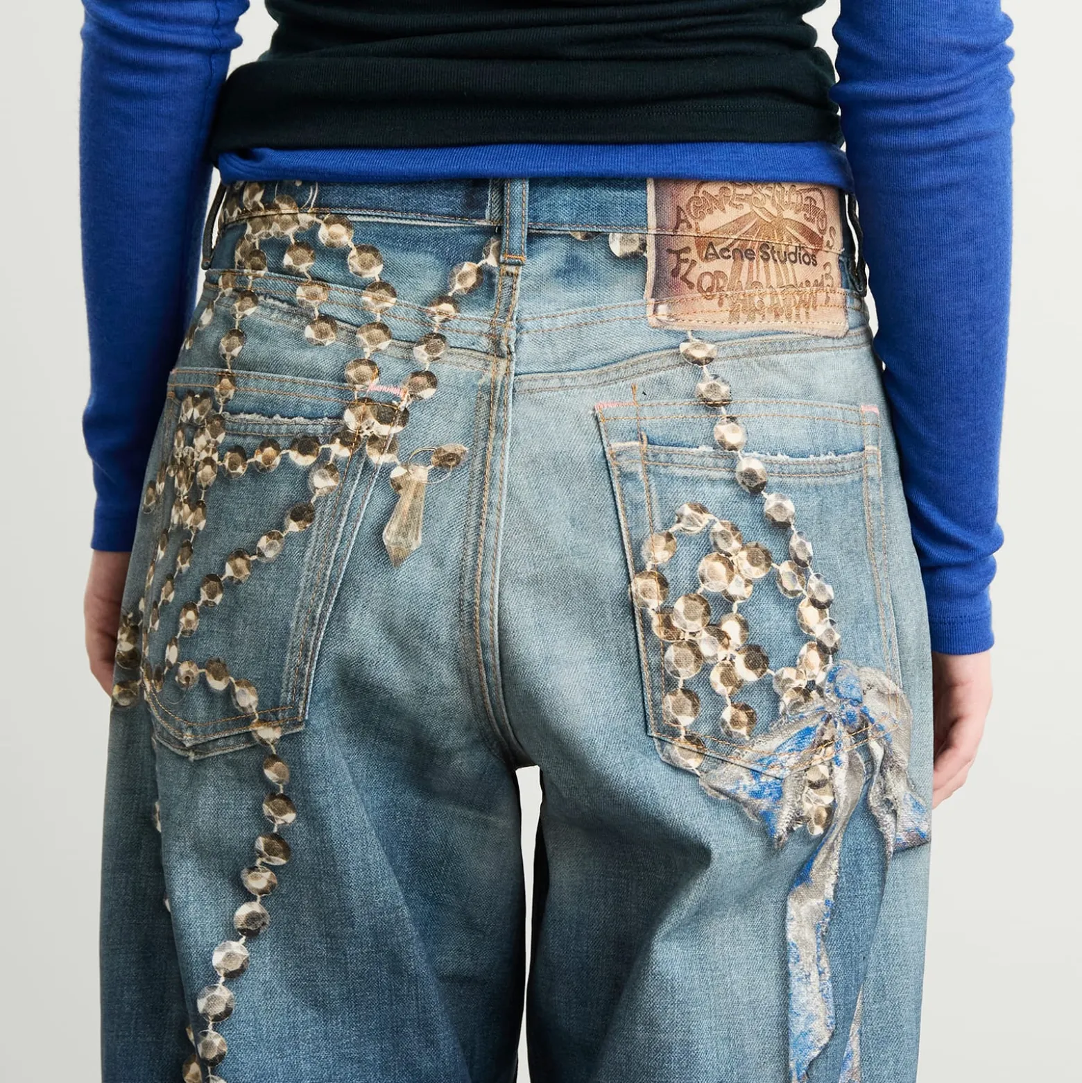 Acne Studios Jewellery Printed Jeans