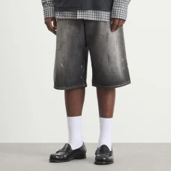 Acne Studios Judda M FN Black Trafalgar Denim Shorts