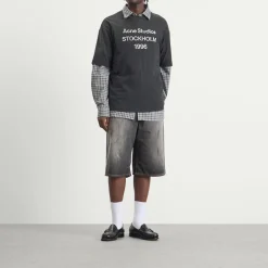 Acne Studios Judda M FN Black Trafalgar Denim Shorts