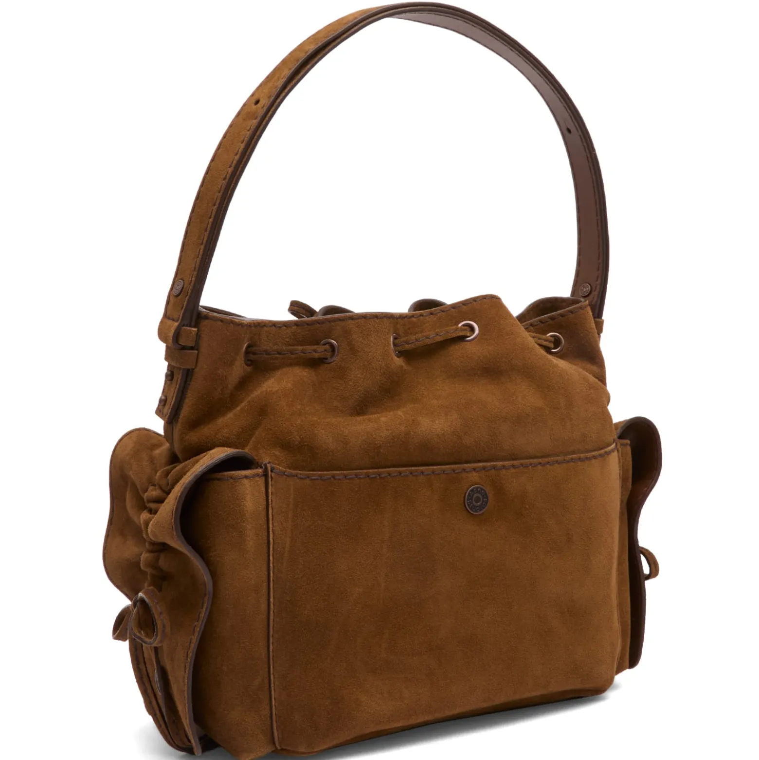 Acne Studios Multipocket Bucket Bag in Suede