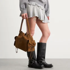 Acne Studios Multipocket Bucket Bag in Suede