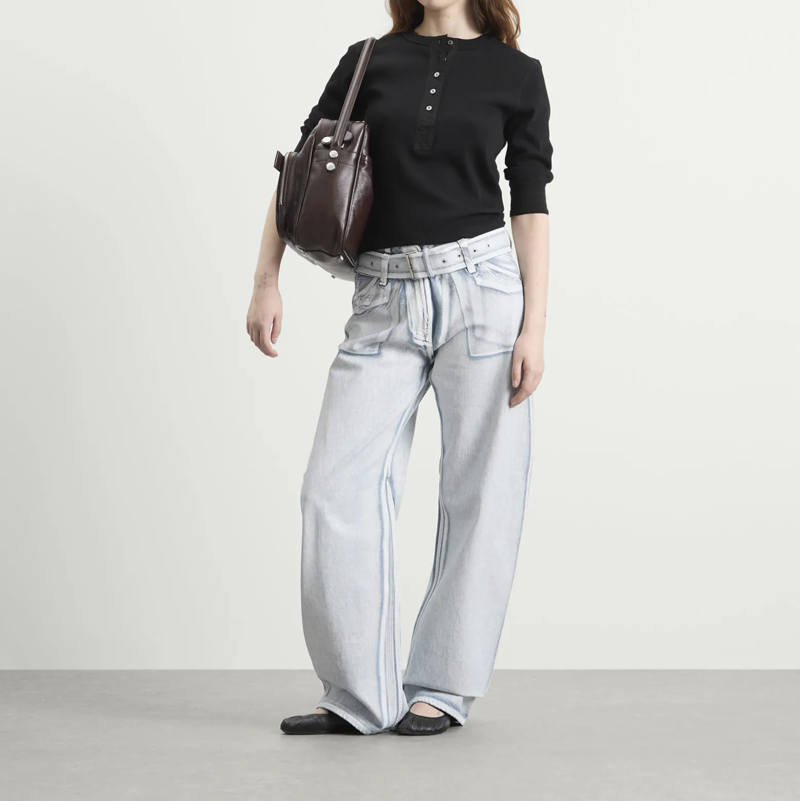 Acne Studios Page Blue Shadow Belted Jeans