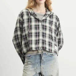 Acne Studios Sip Check Flannel Hooded Shirt