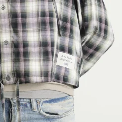 Acne Studios Sip Check Flannel Hooded Shirt