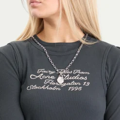 Acne Studios Stamp Pendant Necklace