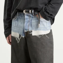 Acne Studios 1981 Trompe l’oeil Pinstripe Print Jeans