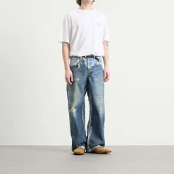 Acne Studios 1981 Trompe l’oeil Skeleton Print Jeans
