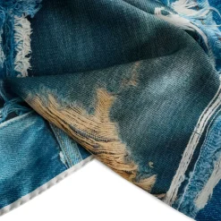 Acne Studios Vasco Denim Skeleton Scarf