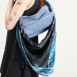 Acne Studios Vasco Denim Skeleton Scarf