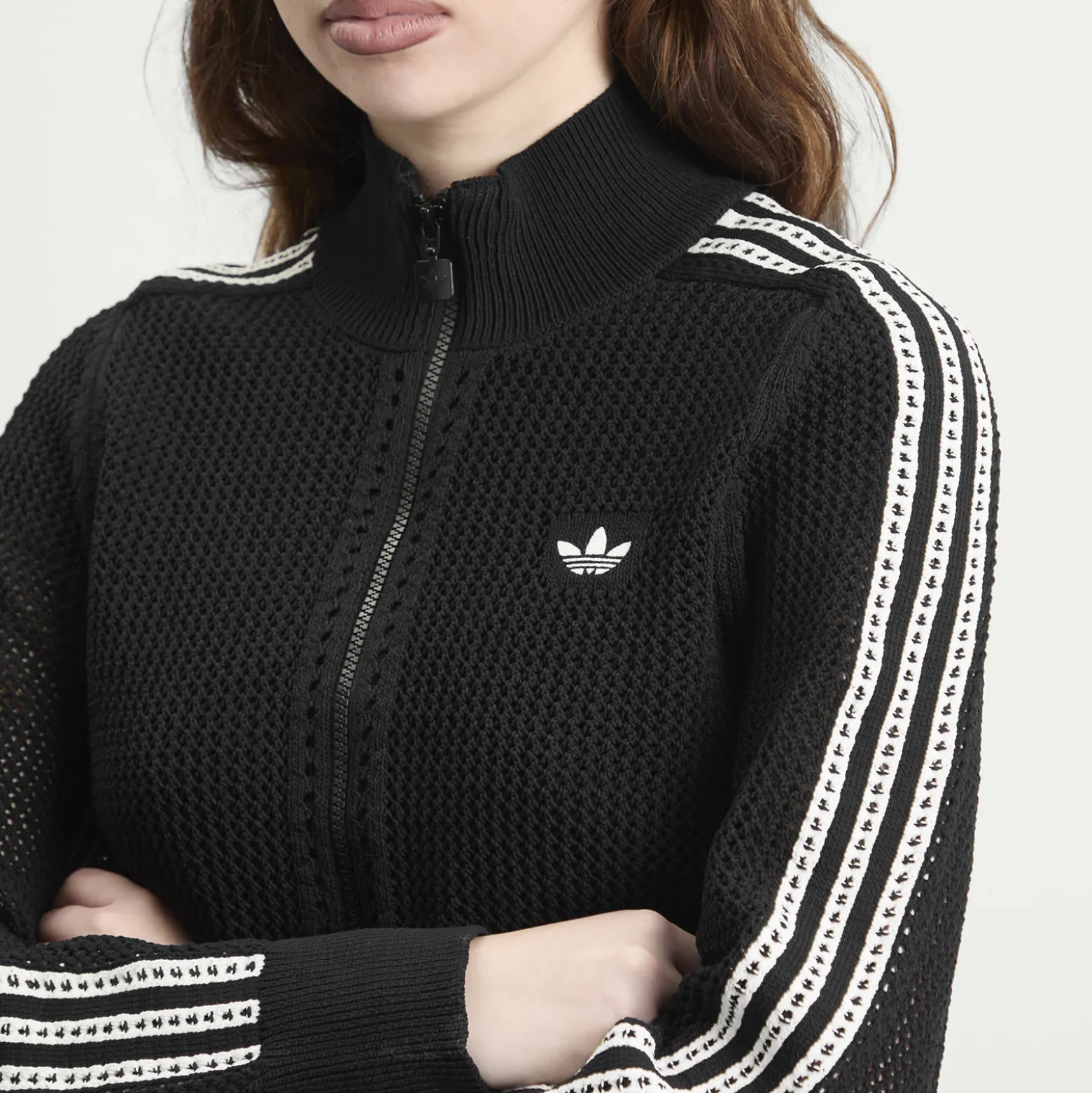 Adidas Crochet Polo Top