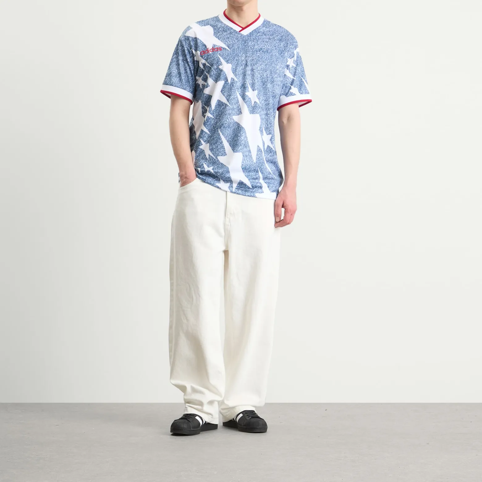 Adidas Denim Graphic Jersey Top