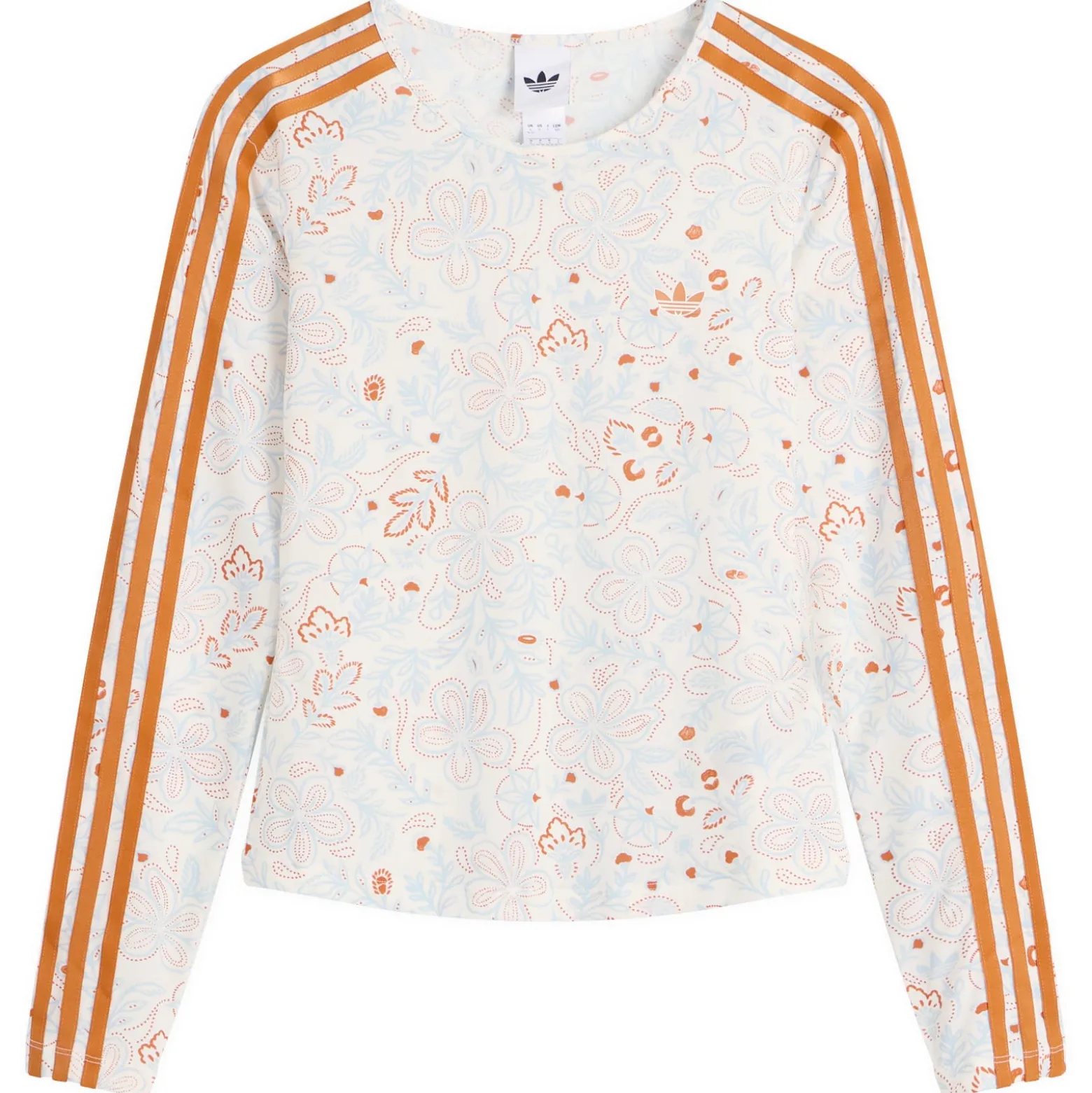 adidas Mesh Long Sleeve Floral Top