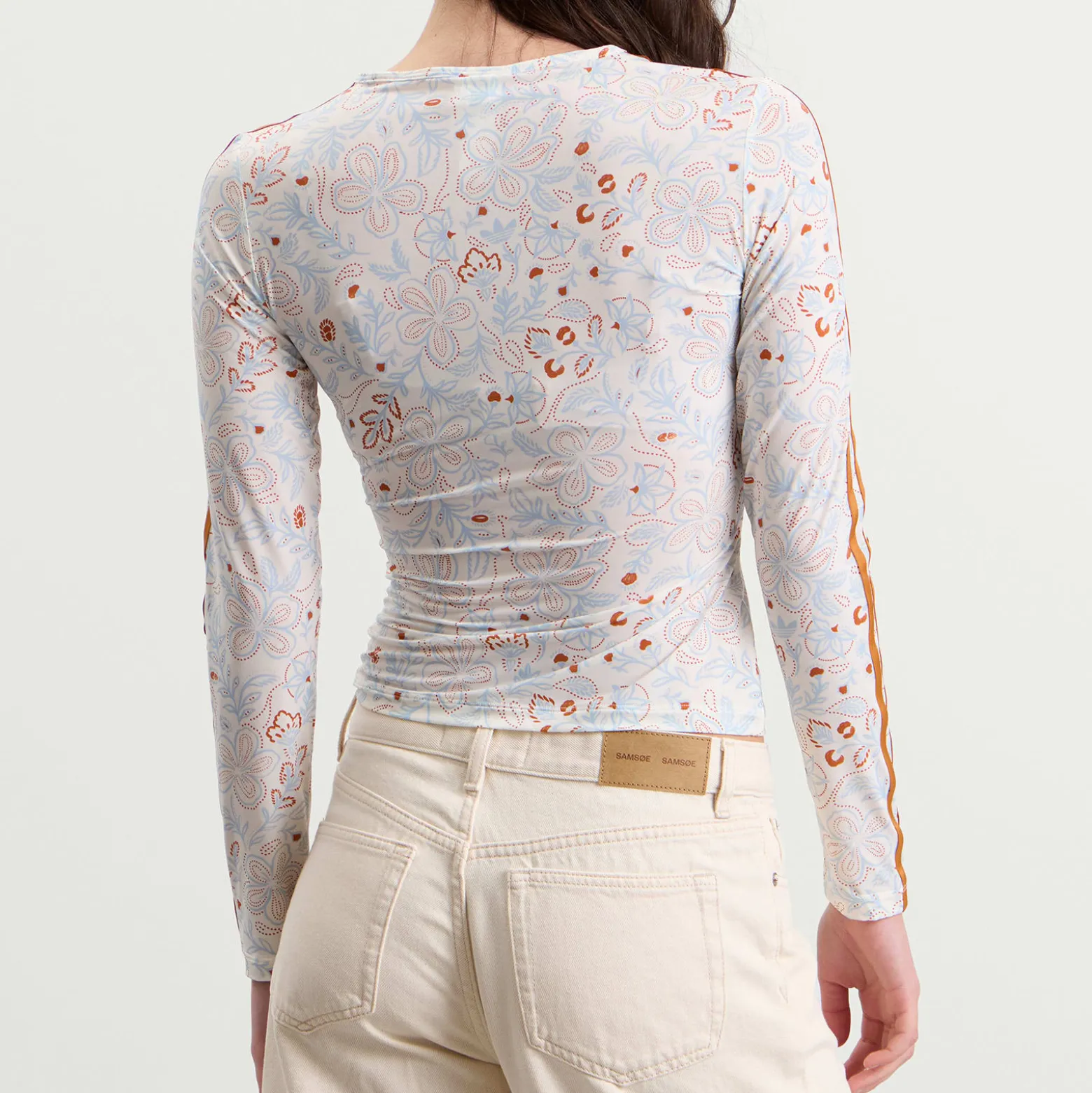 adidas Mesh Long Sleeve Floral Top