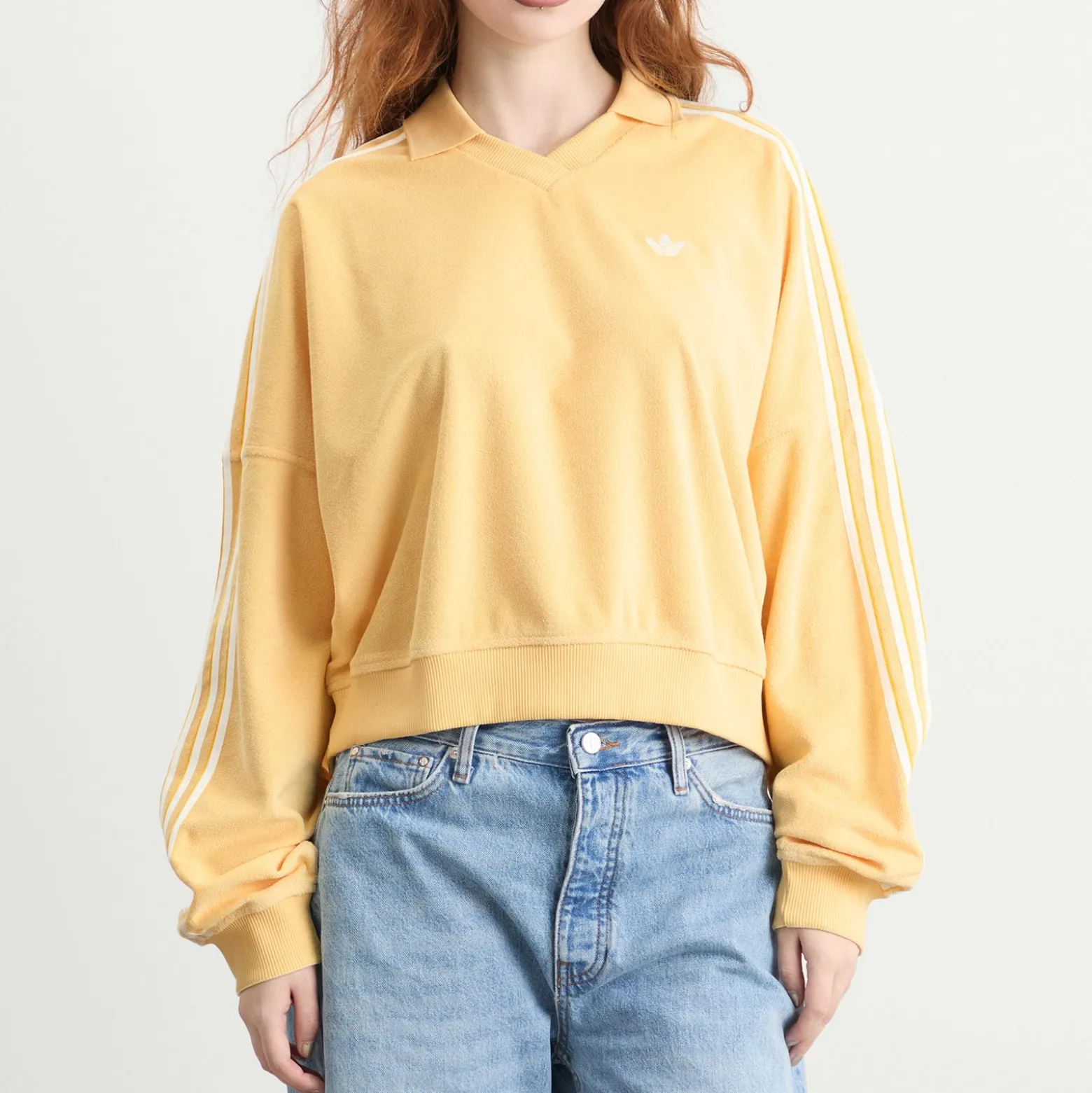 Adidas Terry Towel V Neck Polo Top