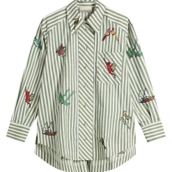 ALÉMAIS Bisou Embroidered Long Sleeve Shirt
