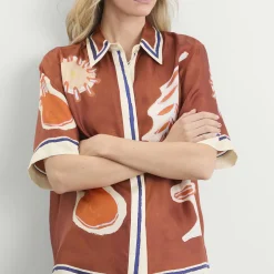 ALÉMAIS Soleil D'Amour Silk Shirt