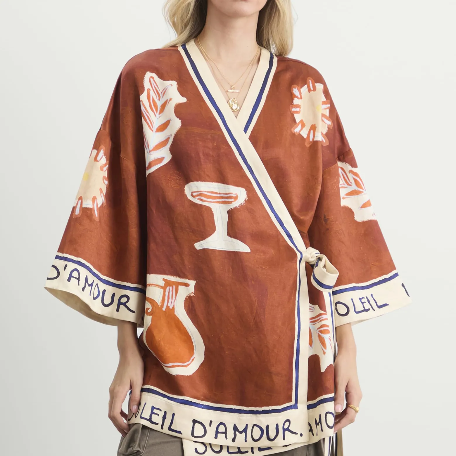 ALÉMAIS Soleil D'Amour Wrap Mini Dress