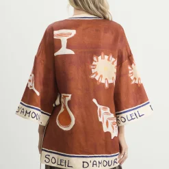 ALÉMAIS Soleil D'Amour Wrap Mini Dress