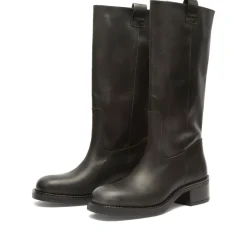 ALOHAS Sajan Black Leather Boots
