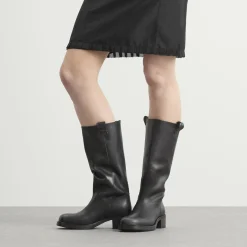 ALOHAS Sajan Black Leather Boots