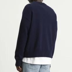 AMI Paris Crewneck Sweater With Contrasted Ami De Coeur
